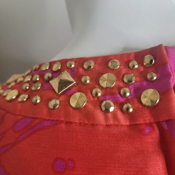 Kate Spade New York size 2 dress embellished sequin pink zip silk studs FLAW - Picture 8 of 16